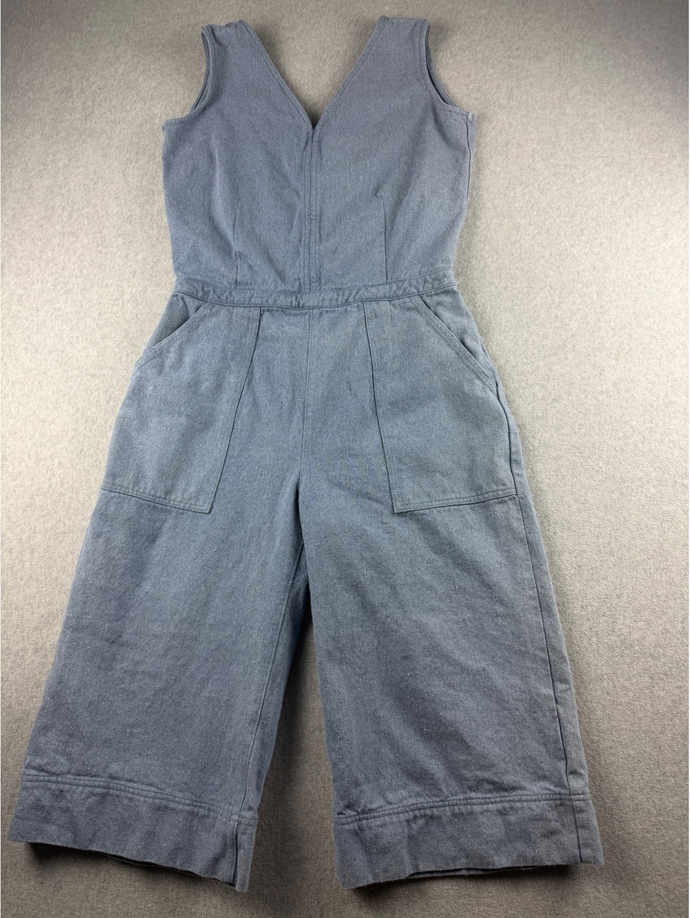 Liz Alig Blue Chambray Wide Leg Jumpsuit Womens Sustainable Fair Trade Pockets